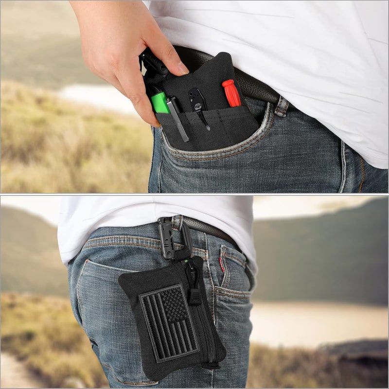 FRTKK 2 Pack Tactical Compact EDC Pouches Military Molle Utility Pouch Accessories Organizer Pouch Coin Purse Keychain Pocket Credit Card Holder Waist Pack - Image 5